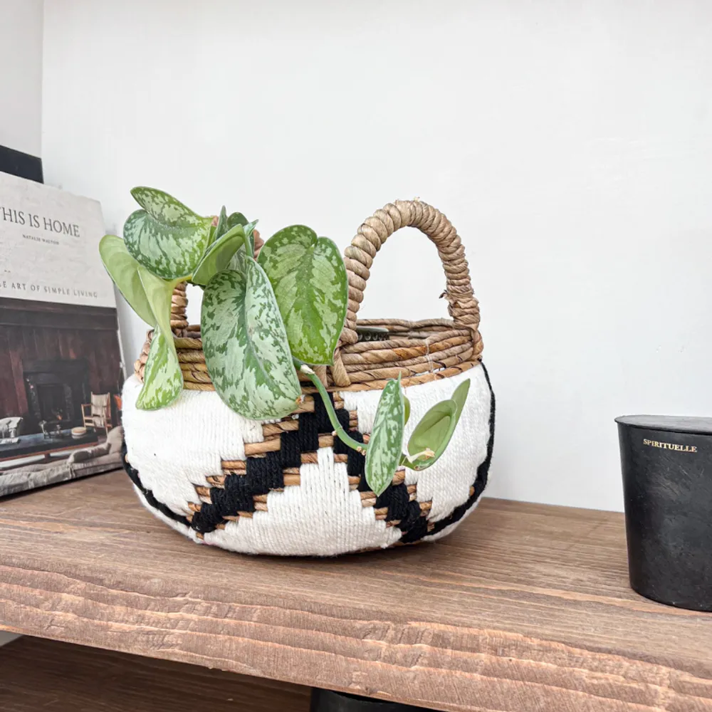 Decorative objects - Campur basket, natural banana fiber and macrame (small) - DESIGN TRIP