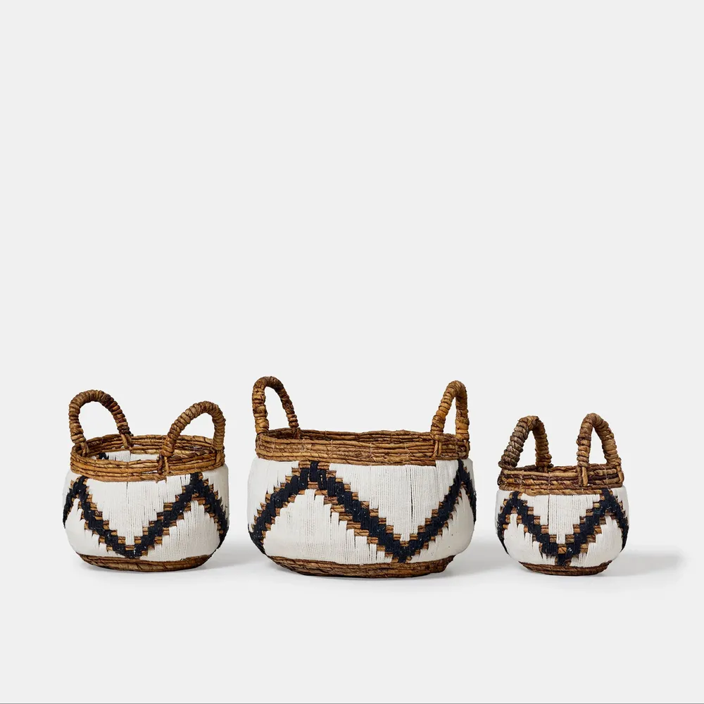 Decorative objects - Campur basket, natural banana fiber and macrame (small) - DESIGN TRIP