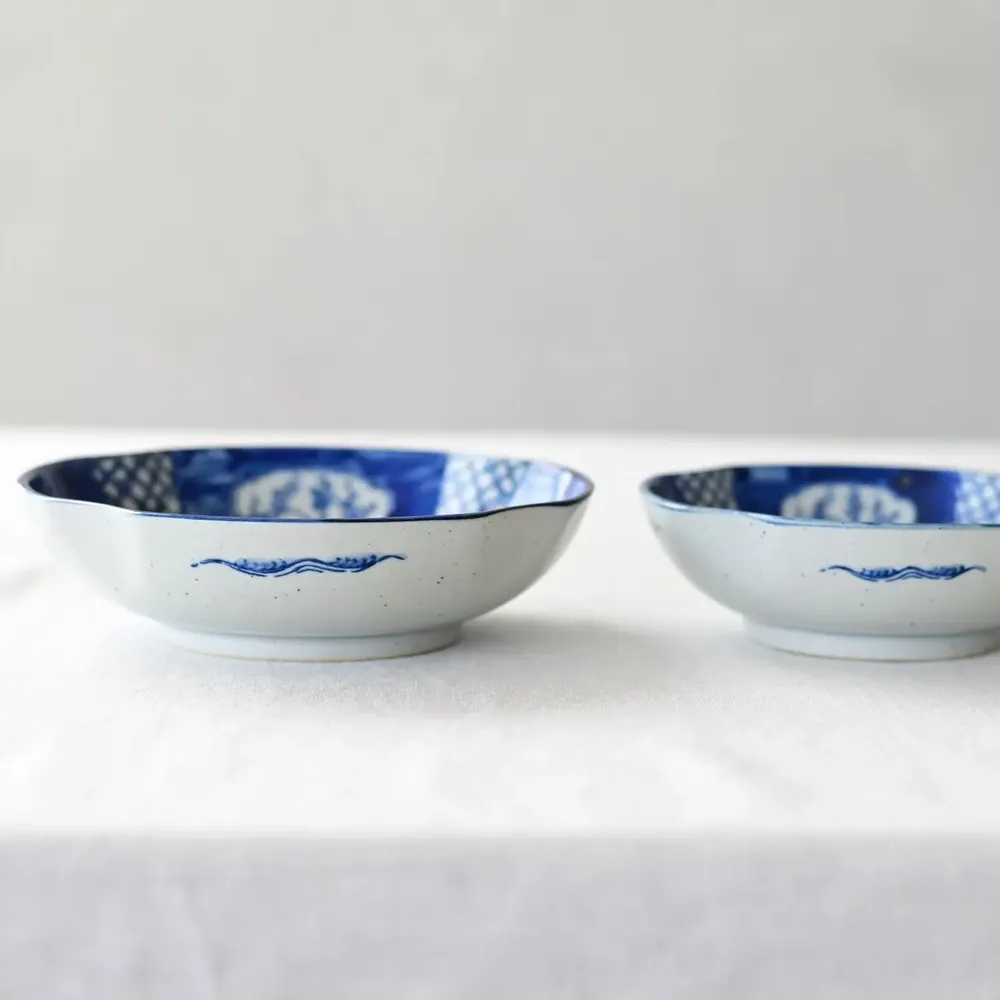 Platter and bowls - Shochikubai - MARUMITSU POTERIE