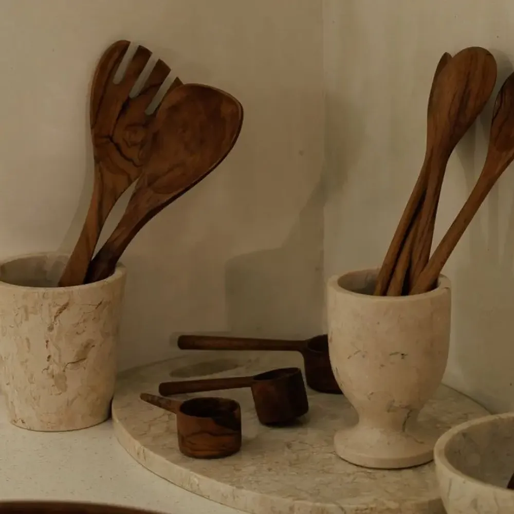 Kitchen utensils - Teak Wood Dosing Spoons Duo - DESIGN TRIP