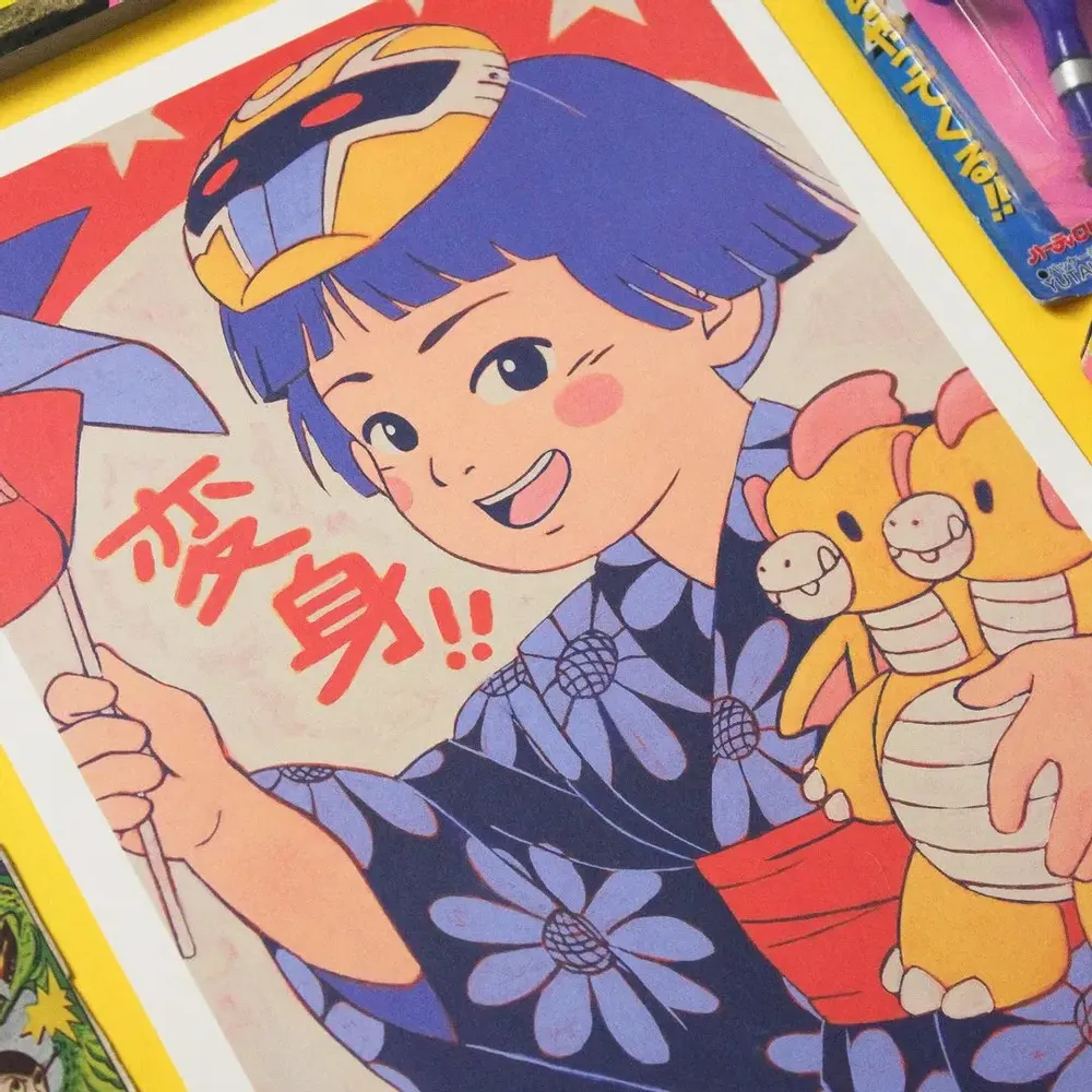 Poster - Print " Henshin girl ” - Size 30x40cm - YEAAAH! STUDIO
