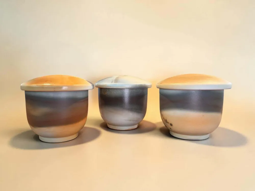 Tasses et mugs - Porcelaine d'Arita – Tasse à couvercle cuite au Saggar - JOHN MAC CERAMICS
