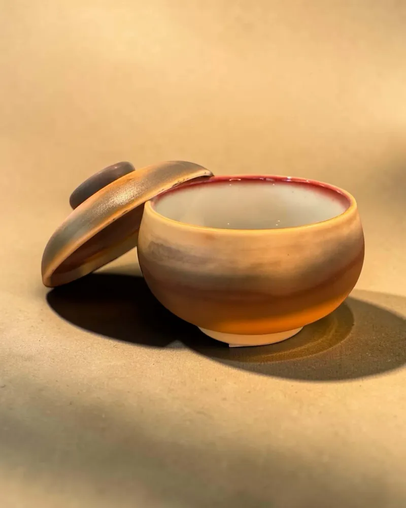Bols - Porcelaine d'Arita – Bol à couvercle cuit au Saggar - JOHN MAC CERAMICS