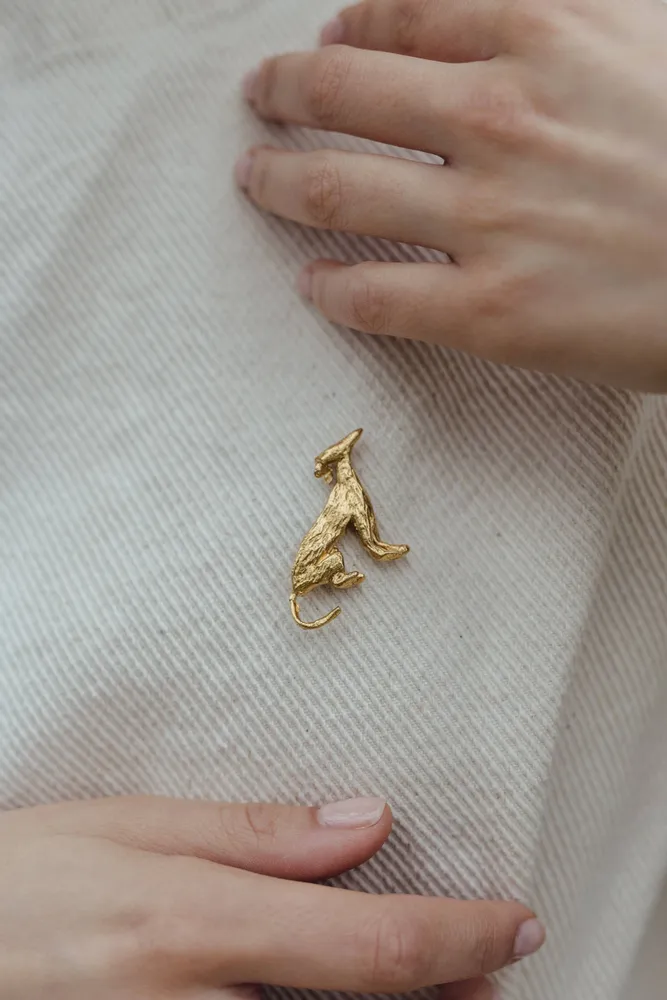 Brooches - Greyhound Brooch - CÂPÂ JEWELRY