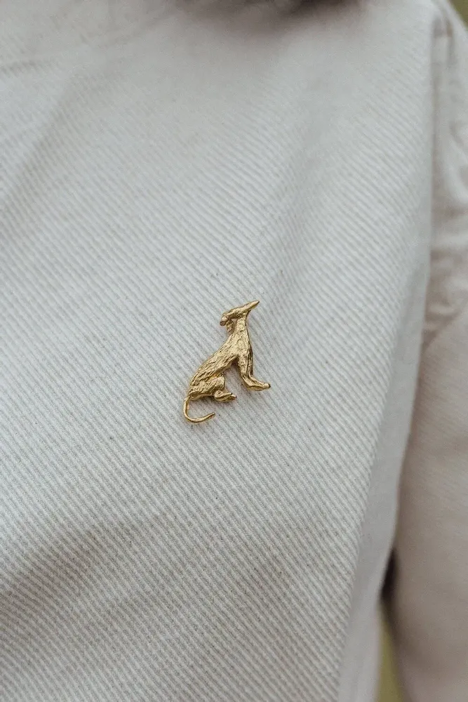 Brooches - Greyhound Brooch - CÂPÂ JEWELRY