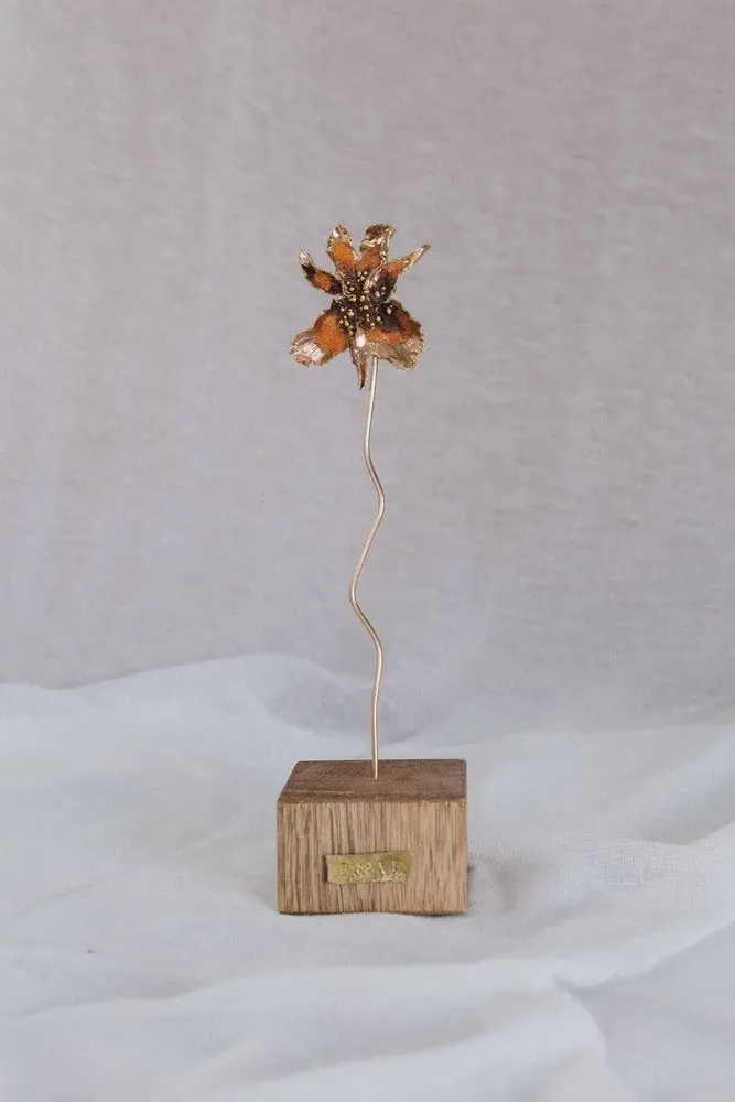Objets de décoration - Sculpture Orchidée Catleya Peinte à la Main - Gratitude - CÂPÂ JEWELRY