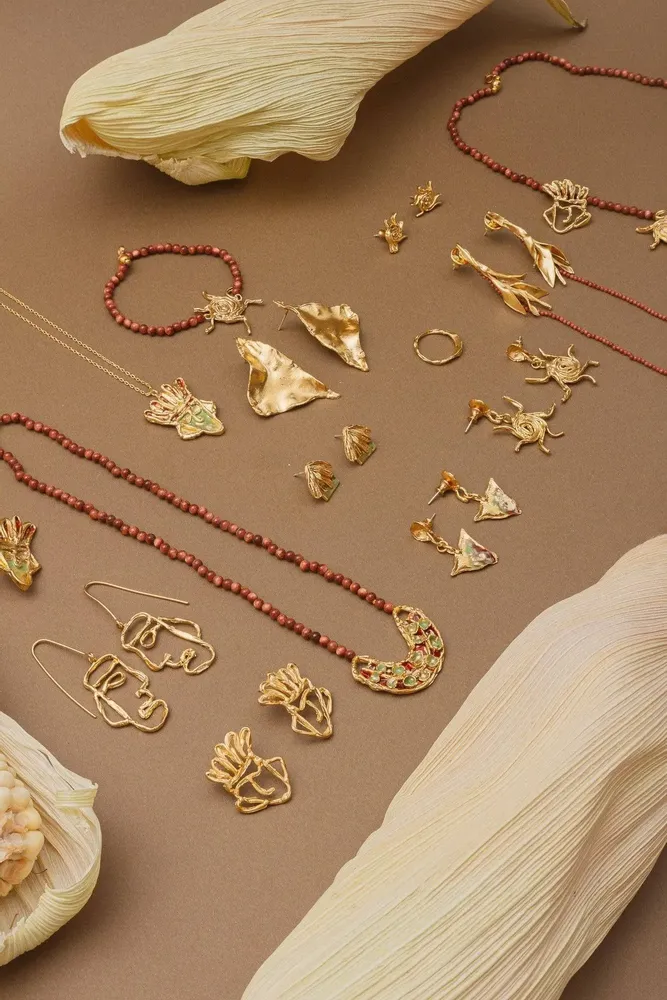 Jewelry - Gold Sand Beaded Necklace - CÂPÂ JEWELRY
