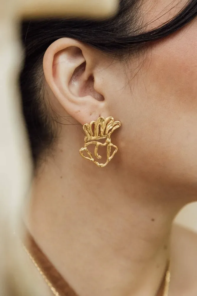 Jewelry - Rostro Line Face Earrings - CÂPÂ JEWELRY