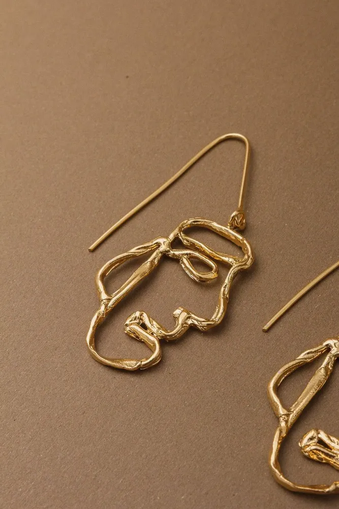 Jewelry - Oba Line Face Earrings - CÂPÂ JEWELRY