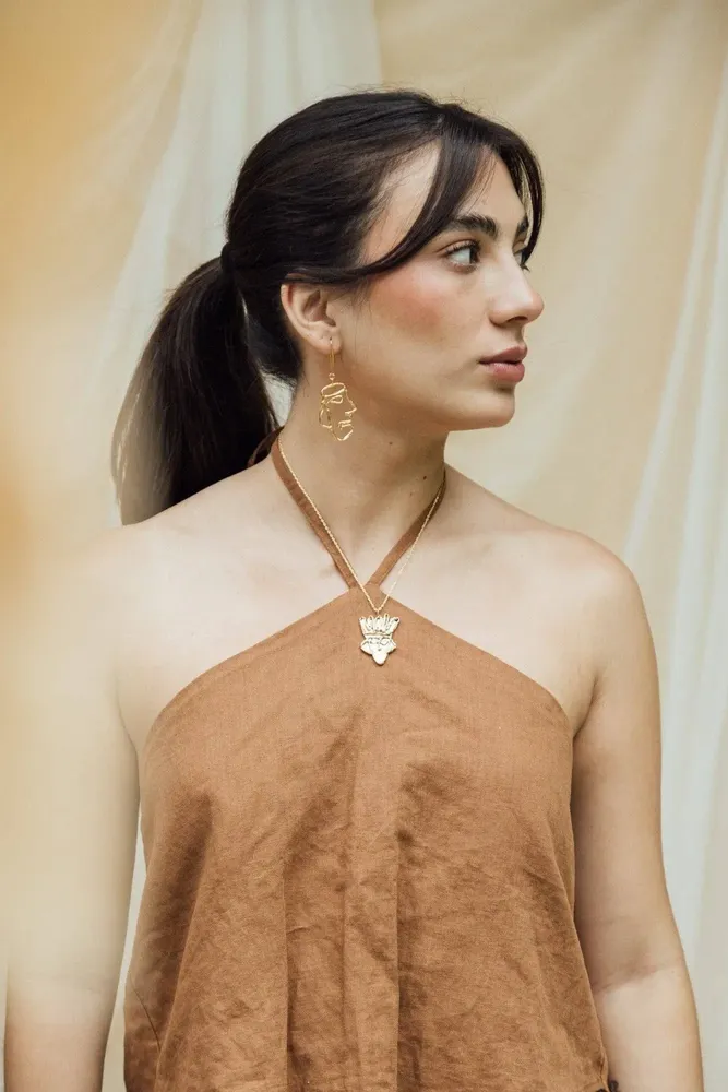 Jewelry - Oba Line Face Earrings - CÂPÂ JEWELRY
