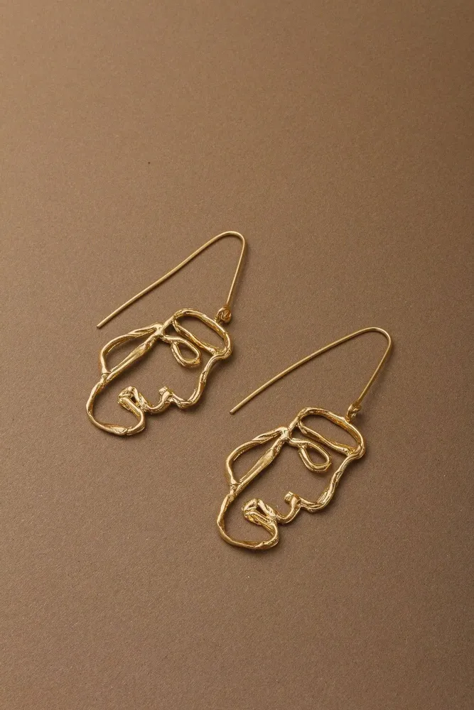 Jewelry - Oba Line Face Earrings - CÂPÂ JEWELRY