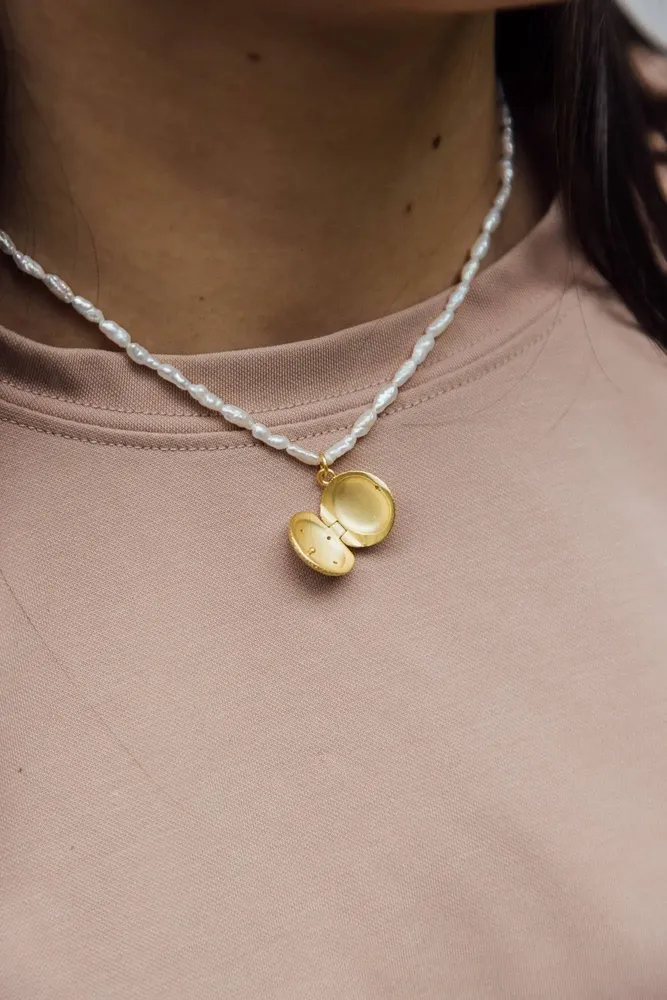 Jewelry - CÂPÂ Pearl Locket Necklace - CÂPÂ JEWELRY