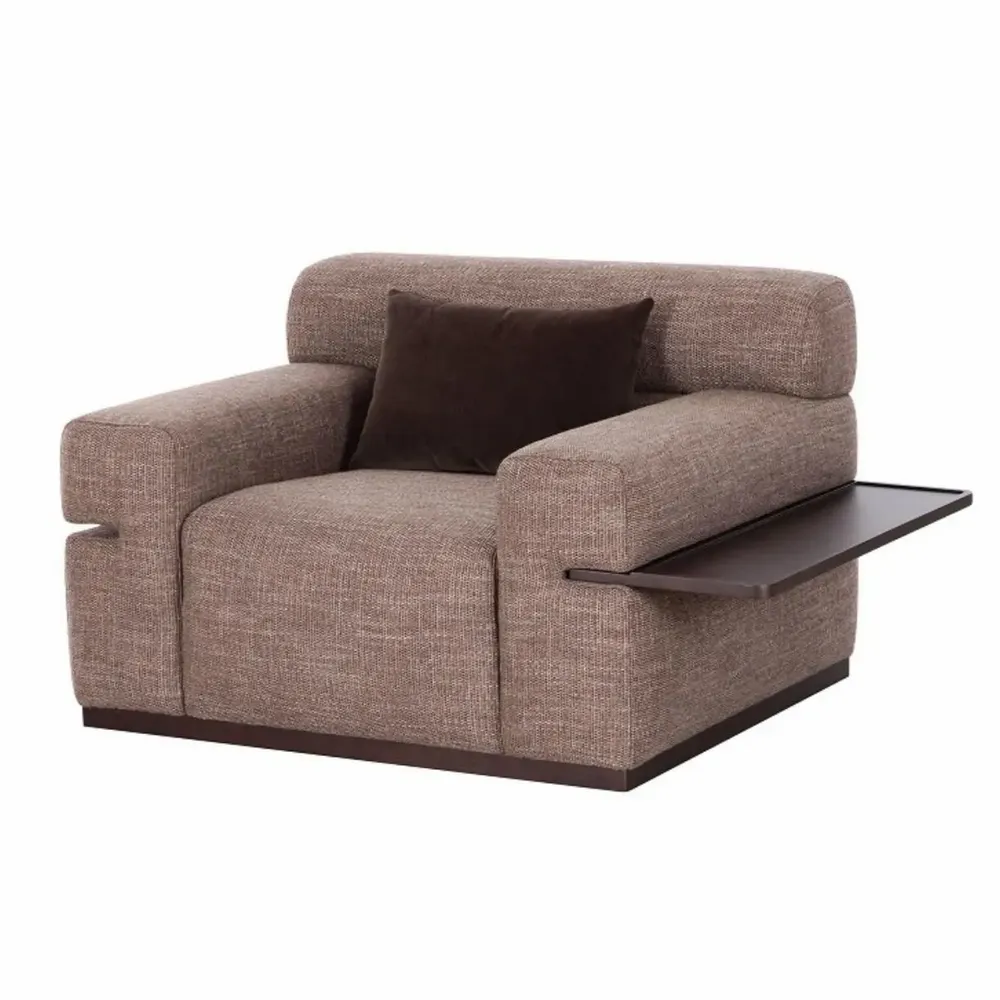 Armchairs - ARMCHAIR 'PENTHOUSE' WITH WOODEN TABLET - FANCY