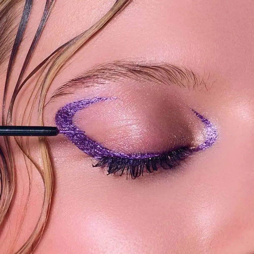 Cosmétiques - Eyeliner Pailleté Violet - SISI LA PAILLETTE