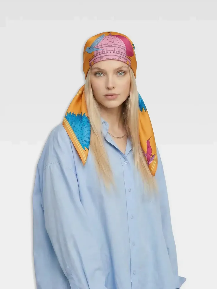 Scarves - URBS Tempietto Silk Scarf - URBS ROMA