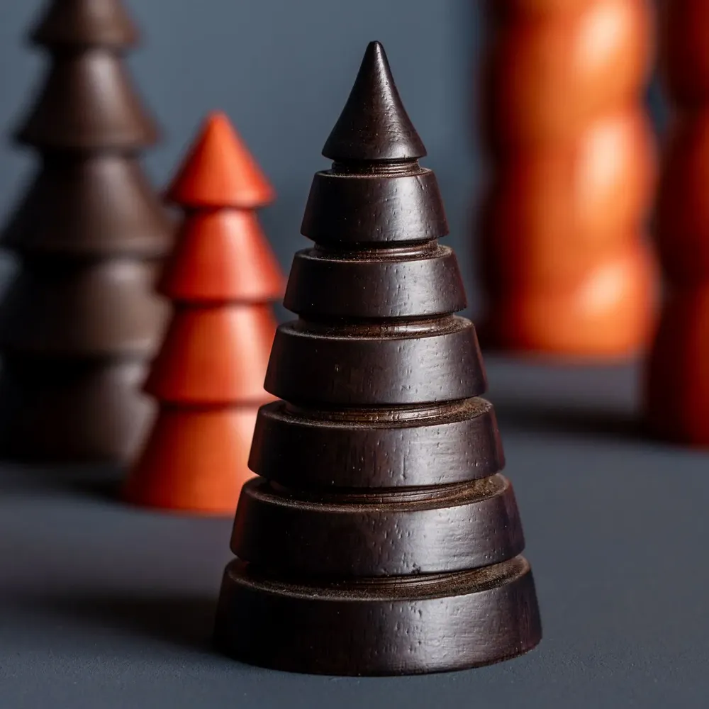 Autres décorations de Noël - Sapins de Noël en bois d'acacia fraisé - KINTA