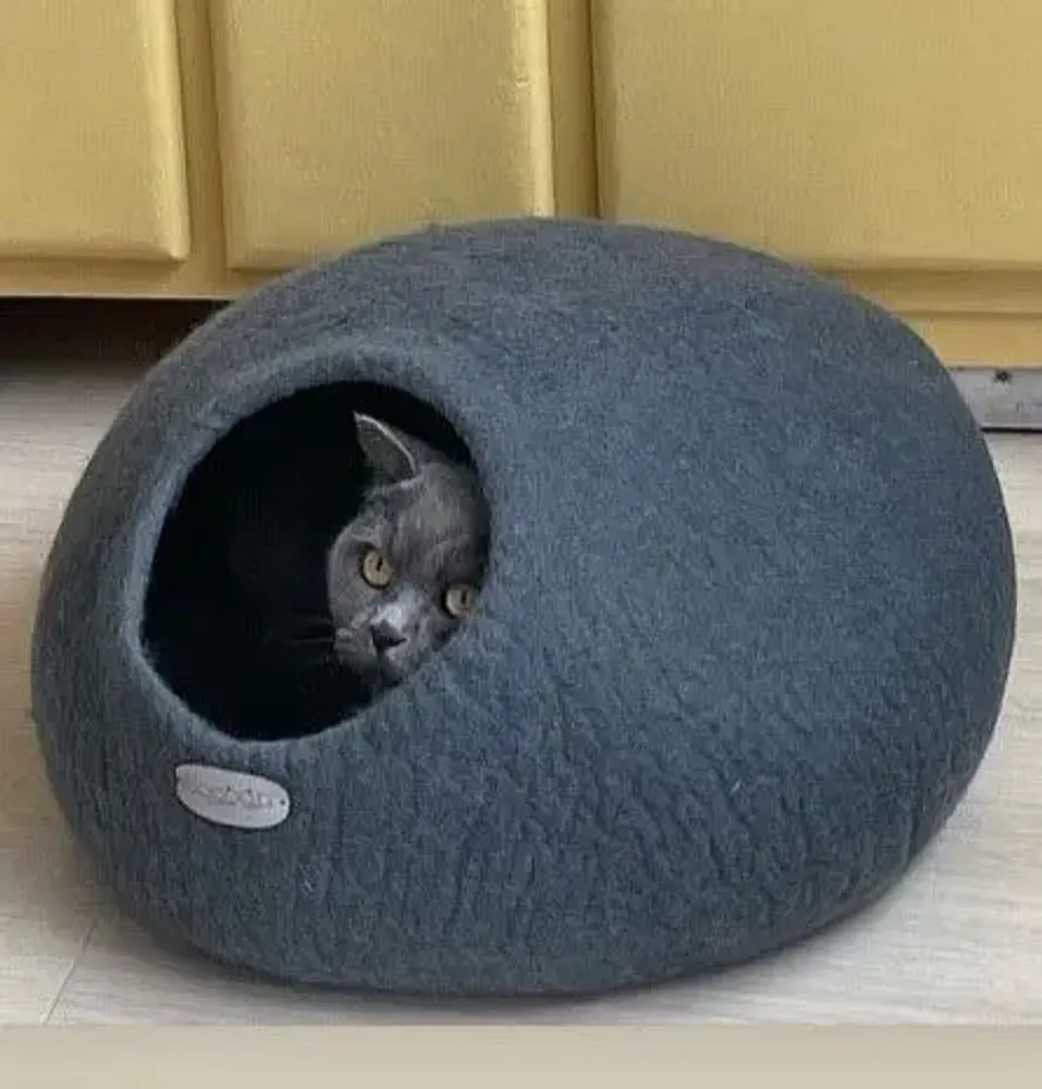 Tapis - Cocon pour chat et chien en laine feutrée fait main. - COCOON PARIS
