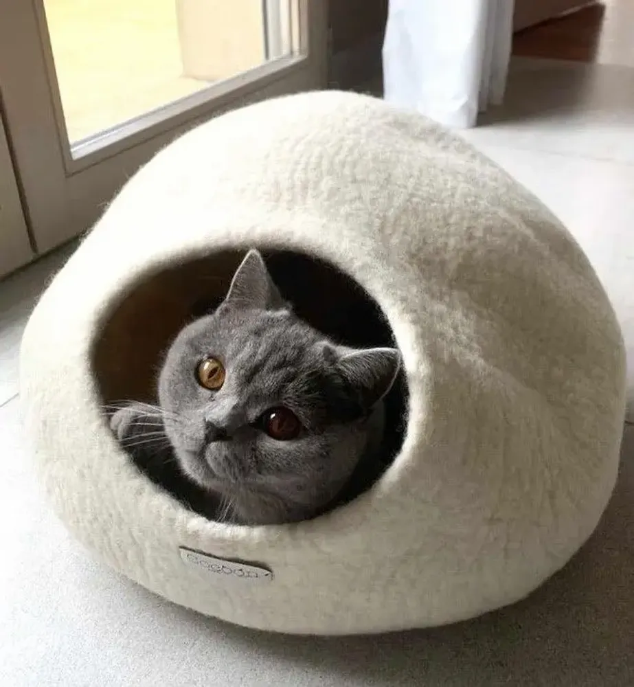 Tapis - Cocon pour chat et chien en laine feutrée fait main. - COCOON PARIS