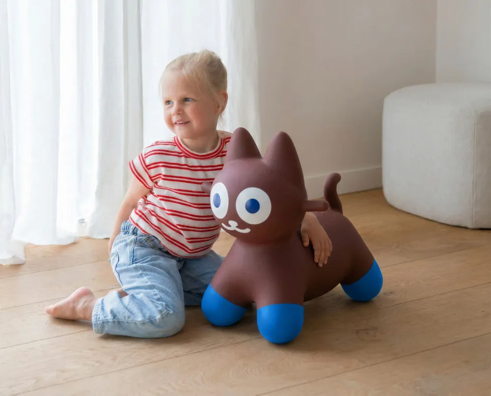 Jouets enfants - Hoppi Chat – Animal sauteur gonflable - QUUT TOYS