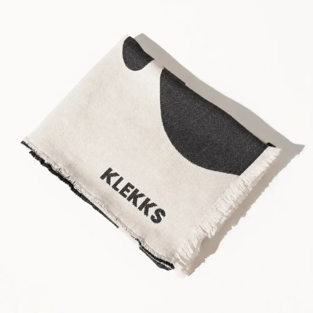 Plaids - Plaid en coton noir et blanc - KLEKKS NO. 8 - KLEKKS