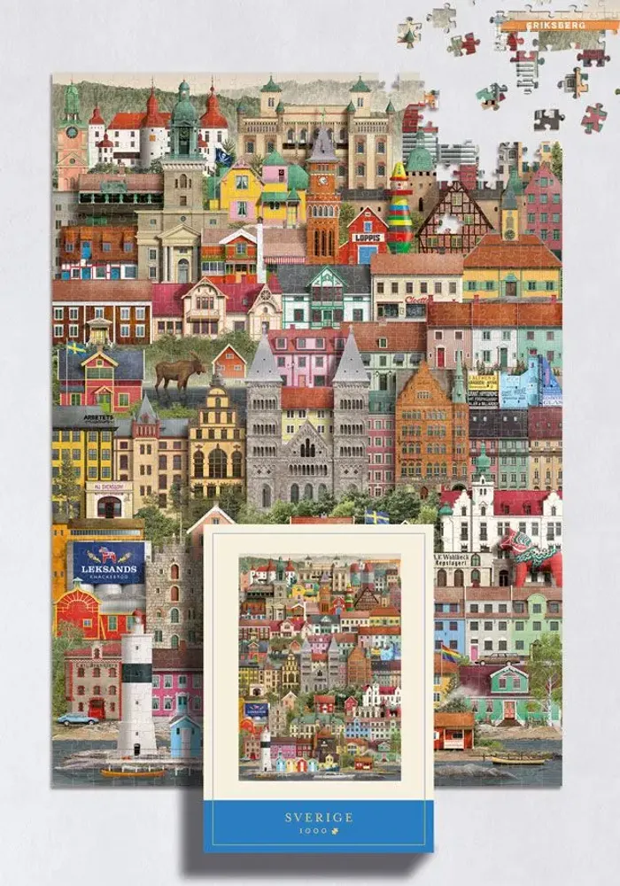 Design objects - MS0623 - Sverige Puzzle 1000 pieces - MARTIN SCHWARTZ