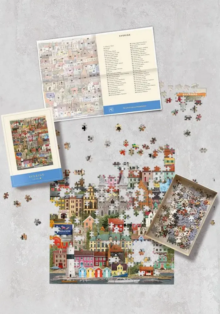 Design objects - MS0623 - Sverige Puzzle 1000 pieces - MARTIN SCHWARTZ