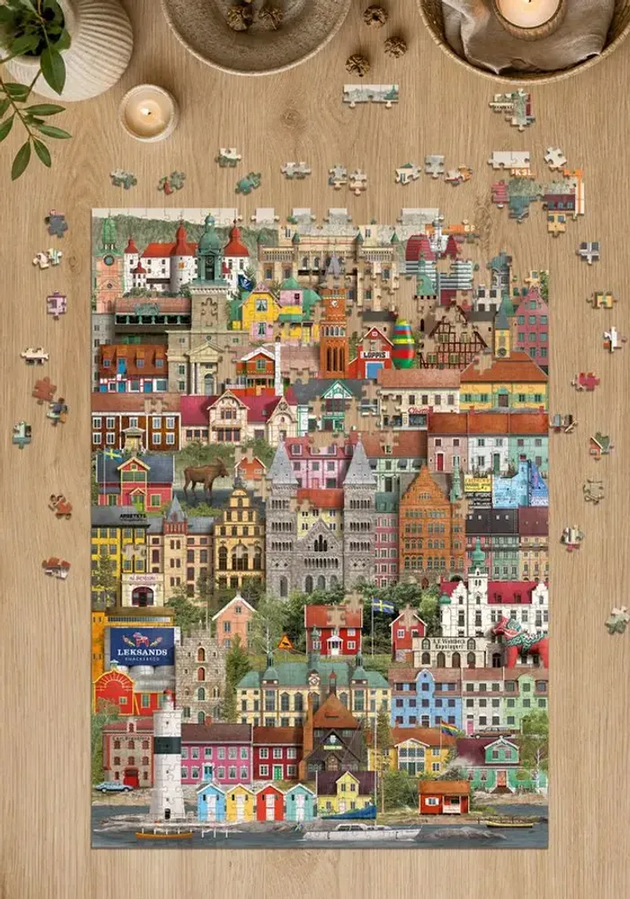 Design objects - MS0623 - Sverige Puzzle 1000 pieces - MARTIN SCHWARTZ