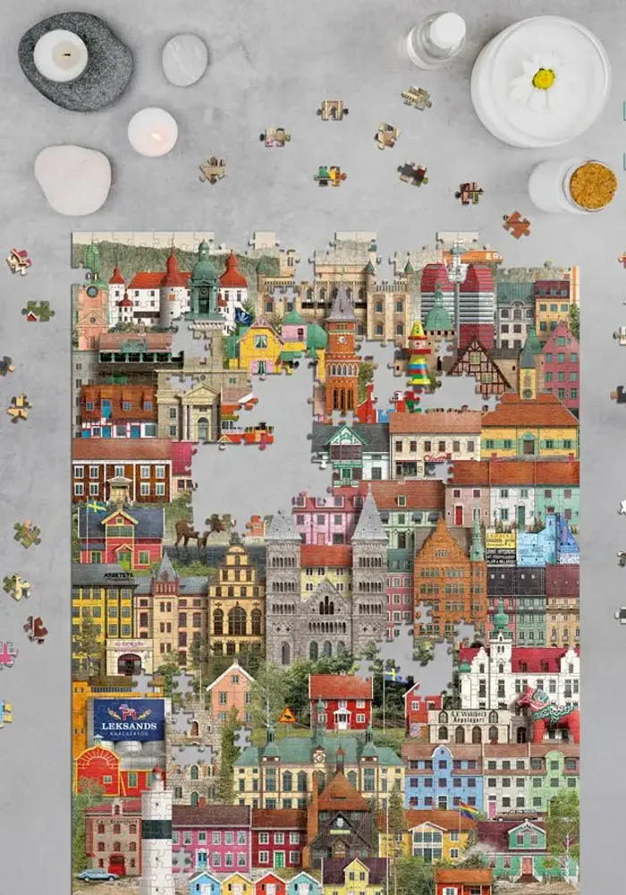 Design objects - MS0623 - Sverige Puzzle 1000 pieces - MARTIN SCHWARTZ