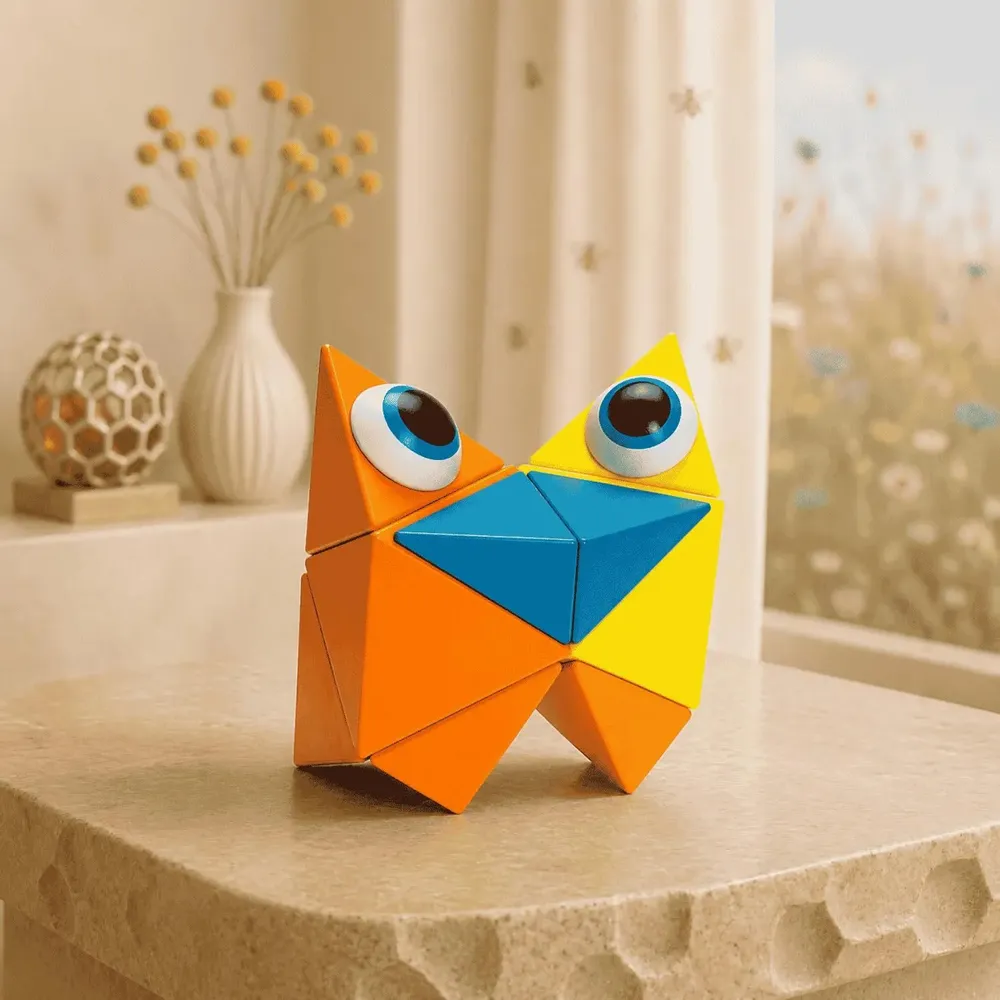 Toys - TRIDO Magnetic Blocks "Honey" – 12 Pieces - TRIDO