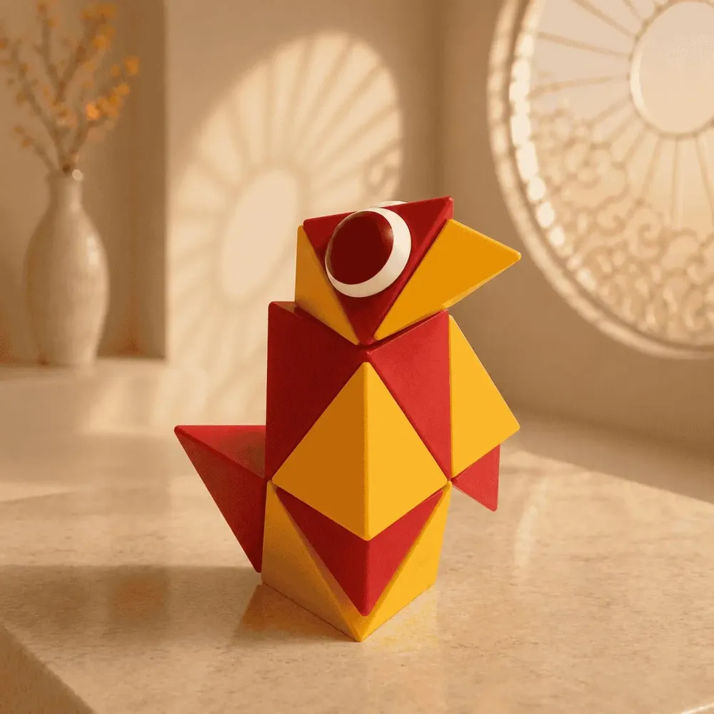 Toys - TRIDO Magnetic Blocks "Sunrise" – 12 Pieces - TRIDO