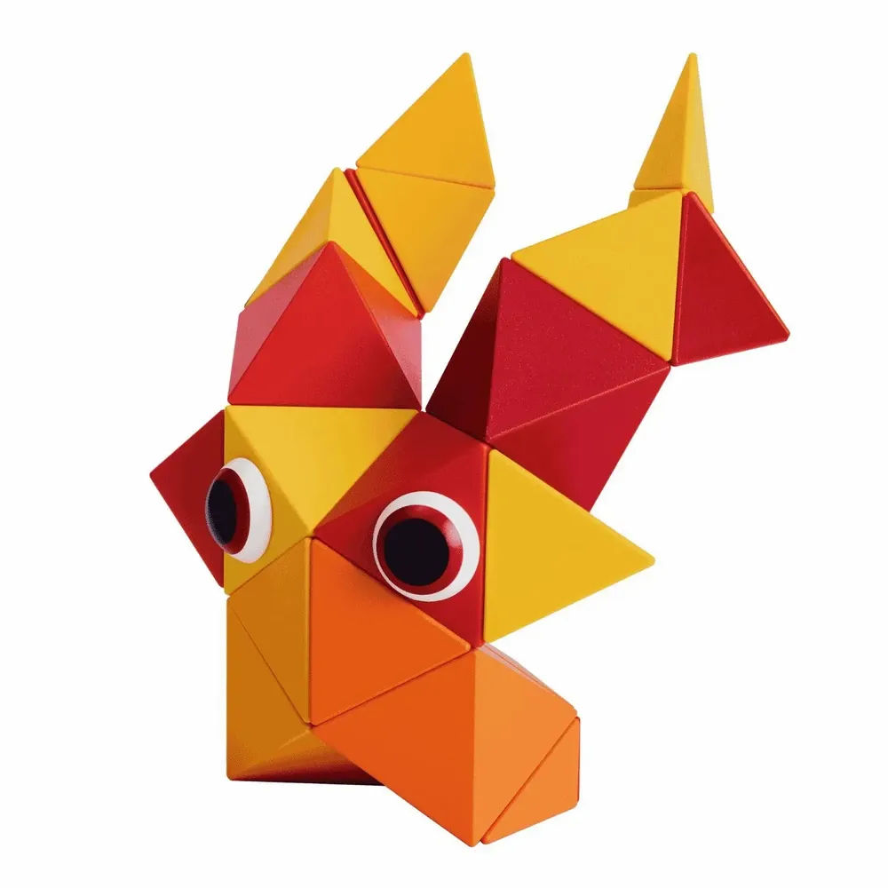 Toys - TRIDO Magnetic Blocks "Sunrise" – 36 Pieces - TRIDO