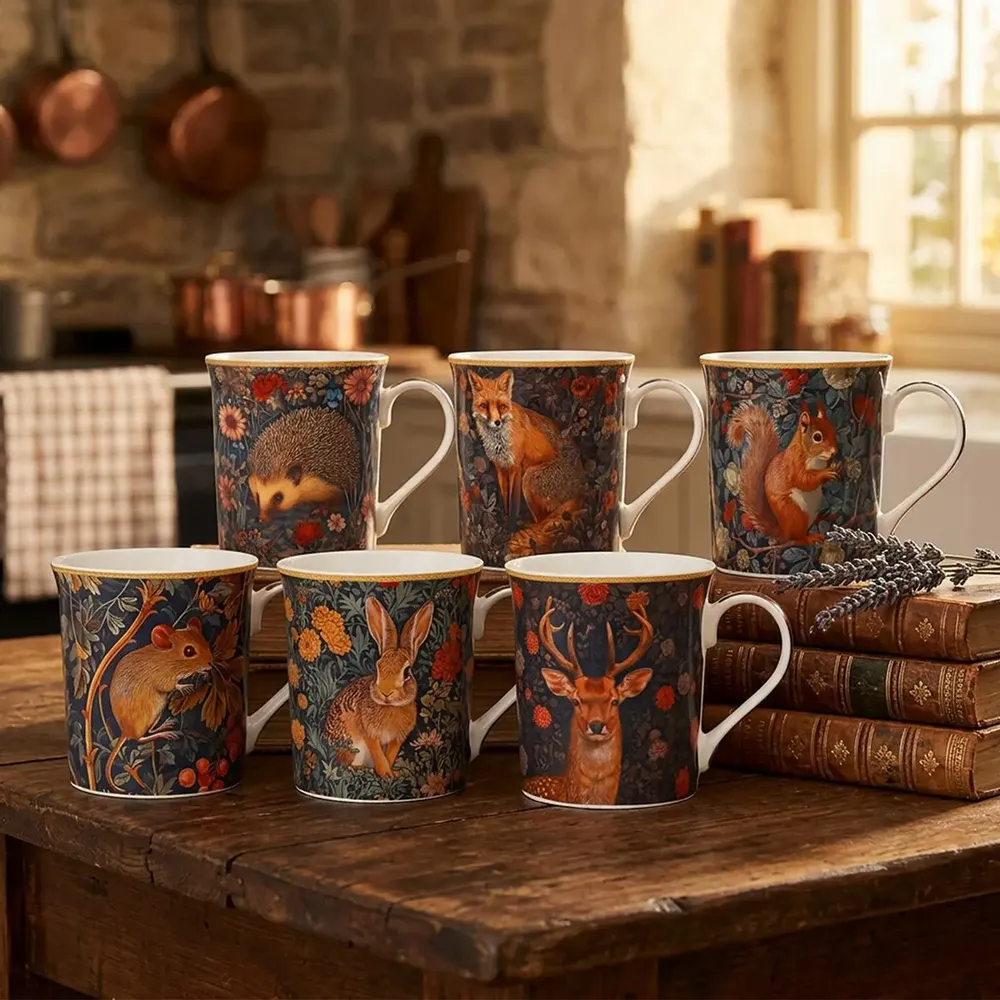 Mugs - Wild Life Renard Porcelain Mug — William Morris - MAISON ROYAL GARDEN