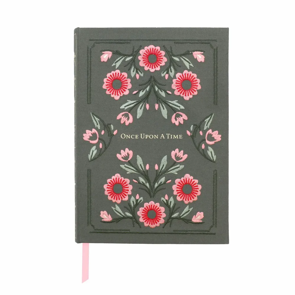 Stationery - Once Upon a Time Embroidered Notebook (A5) - The Reading Room - MAISON ROYAL GARDEN