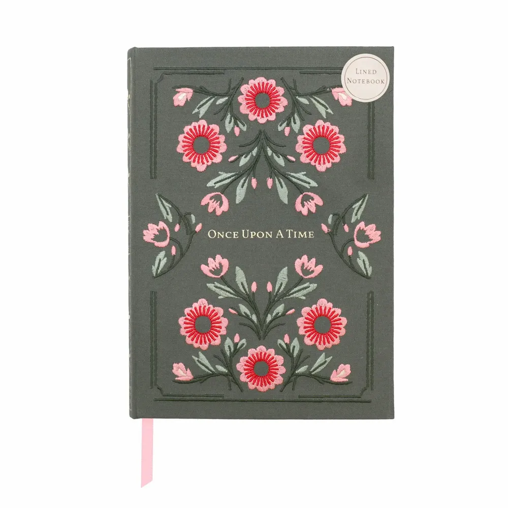 Stationery - Once Upon a Time Embroidered Notebook (A5) - The Reading Room - MAISON ROYAL GARDEN