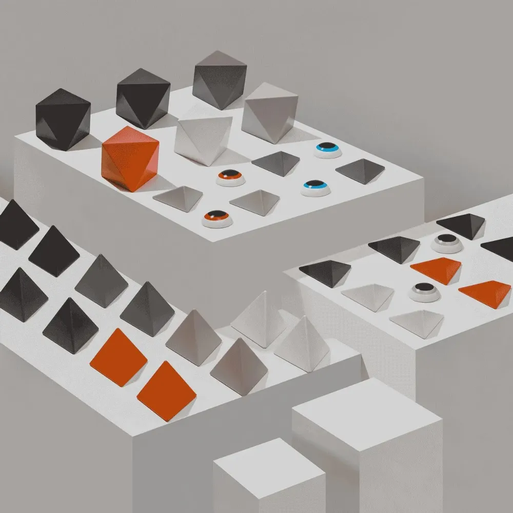 Toys - TRIDO Blocs Magnétiques "Greyscale" – 36 pièces - TRIDO