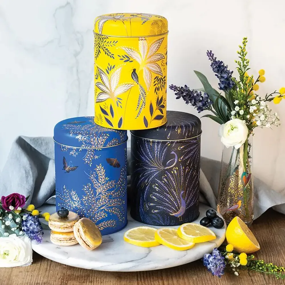 Decorative objects - Birthday Collection — Metal boxes illustrated by Sara Miller - MAISON ROYAL GARDEN