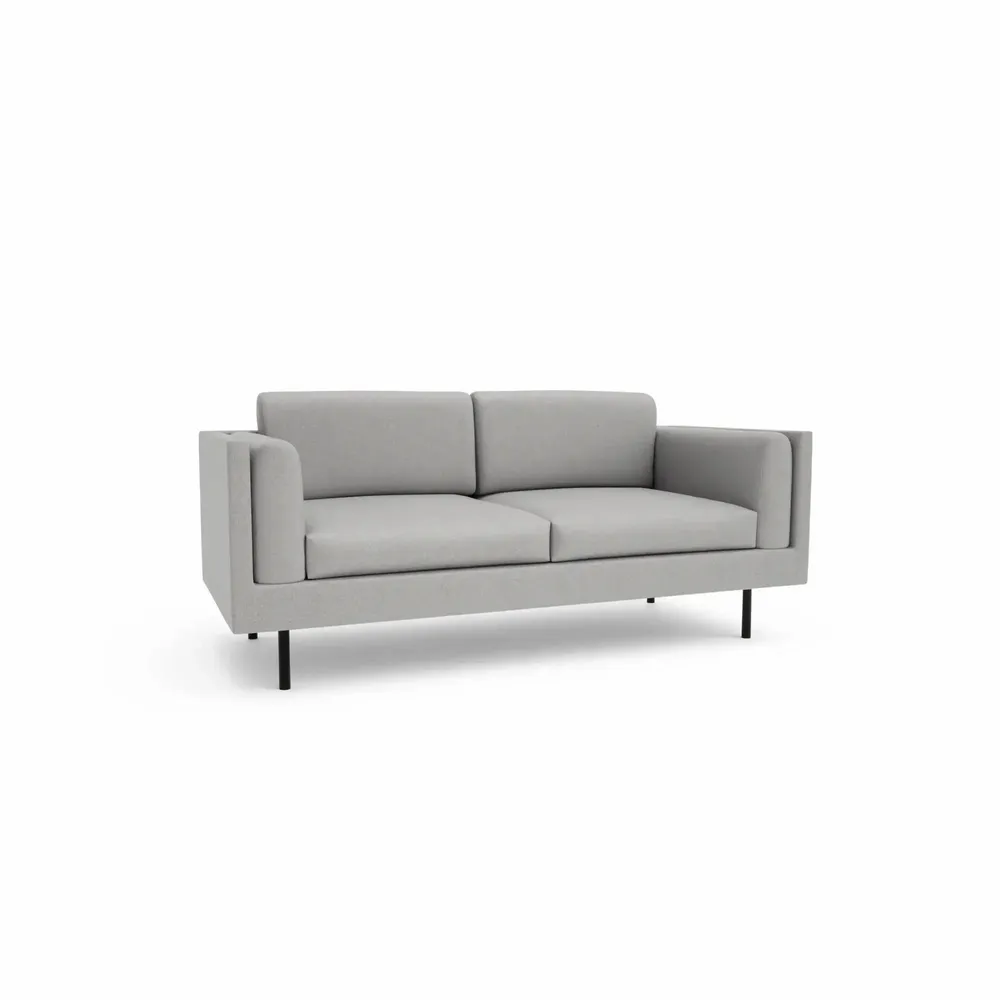 Canapés pour collectivités - Canapé 2 places CHELSEA - Argent - CITY SOFA