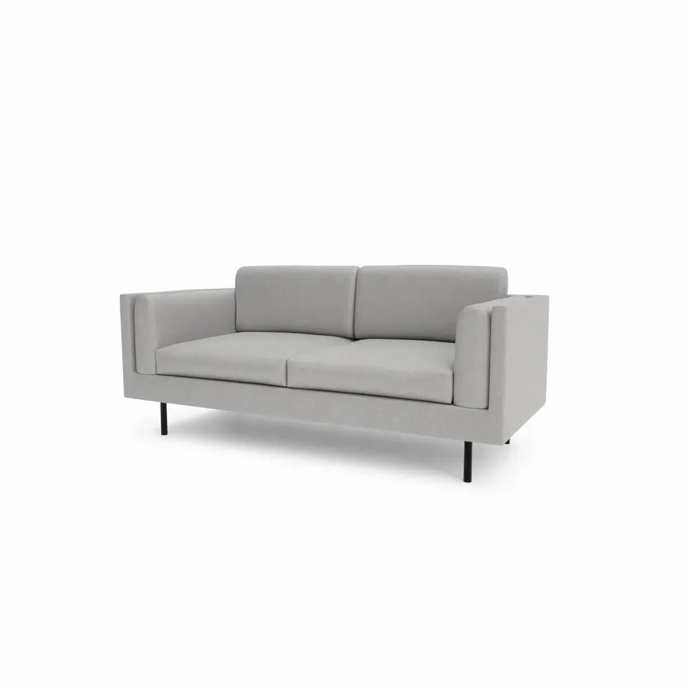 Canapés pour collectivités - Canapé 2 places CHELSEA - Argent - CITY SOFA