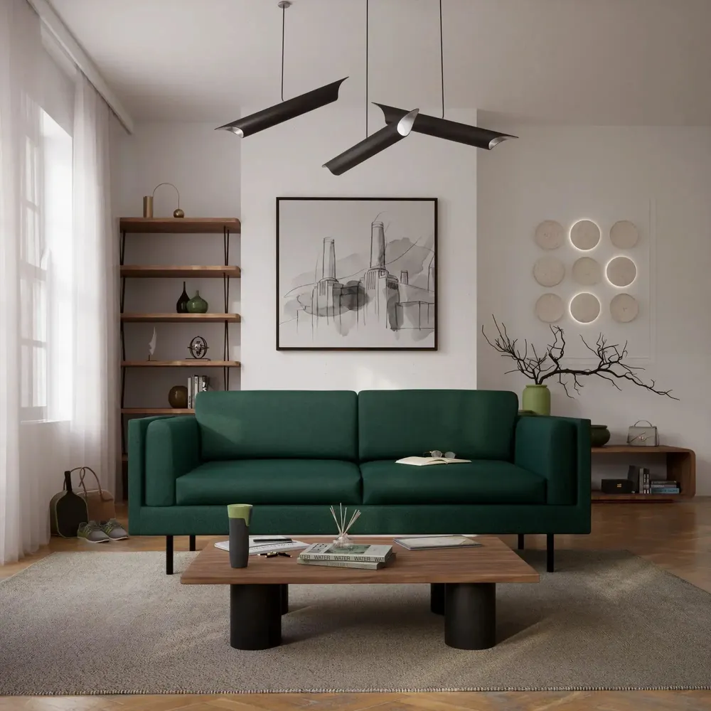 Sofas for hospitalities & contracts - 3-Seater Sofa CHELSEA - Green - CITY SOFA