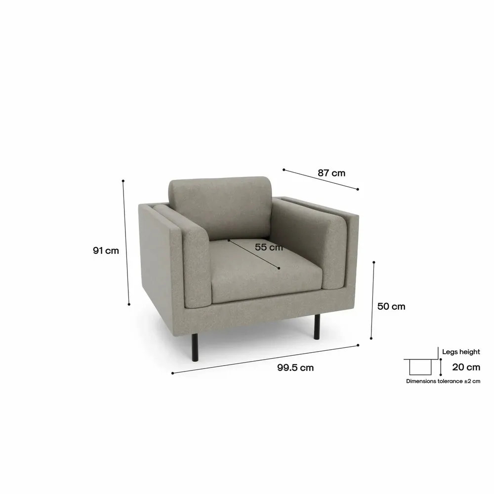 Fauteuils pour collectivités - Fauteuil CHELSEA - Taupe - CITY SOFA