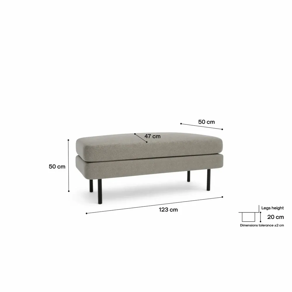 Benches for hospitalities & contracts - Bench CHELSEA - Taupe - CITY SOFA