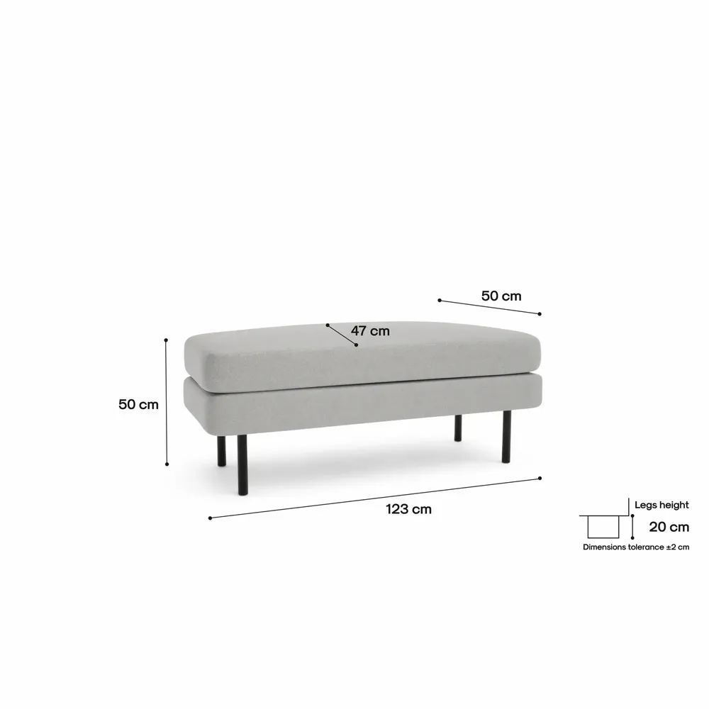 Benches for hospitalities & contracts - Bench CHELSEA - Silver - CITY SOFA