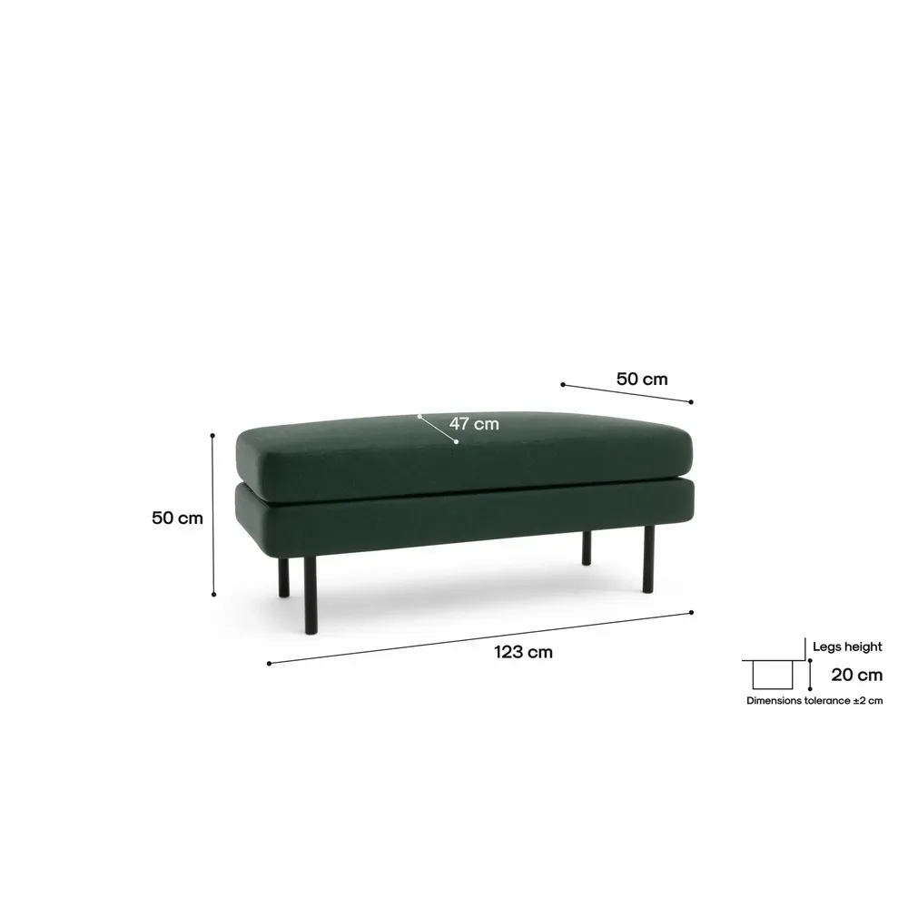 Benches for hospitalities & contracts - Bench CHELSEA - Green - CITY SOFA