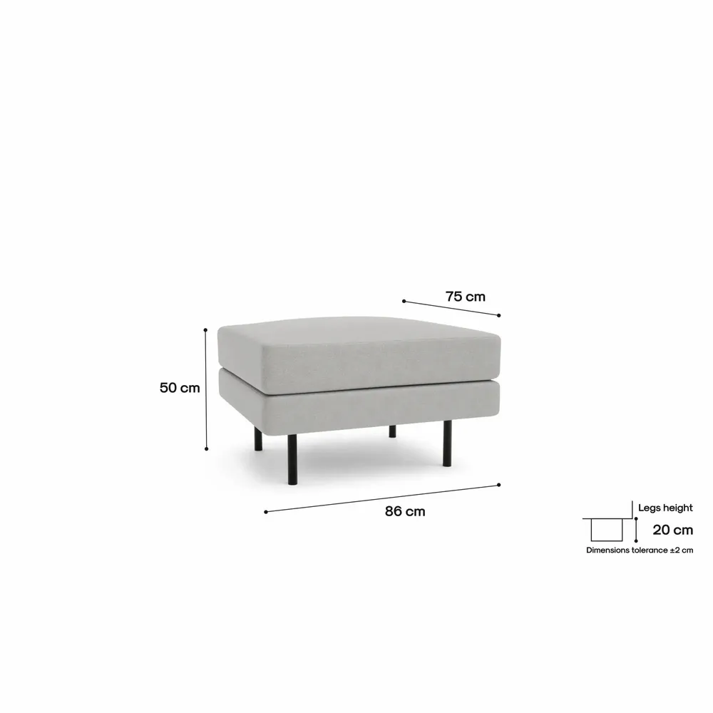 Canapés pour collectivités - Pouf CHELSEA - Argent - CITY SOFA