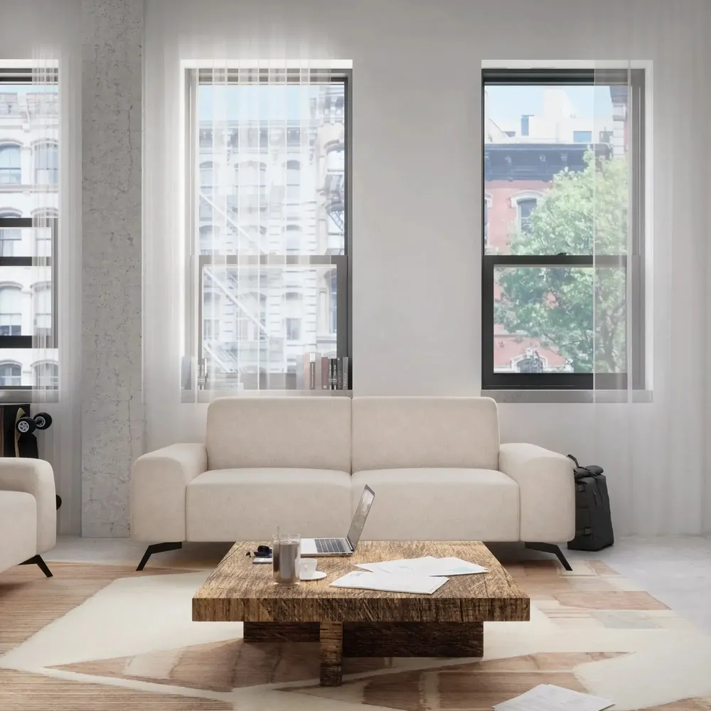 Sofas for hospitalities & contracts - 2-Seater Sofa SOHO - Beige - CITY SOFA