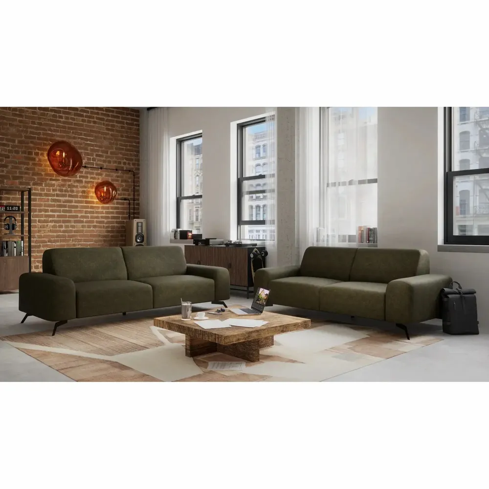 Sofas for hospitalities & contracts - 2-Seater Sofa SOHO - Green - CITY SOFA
