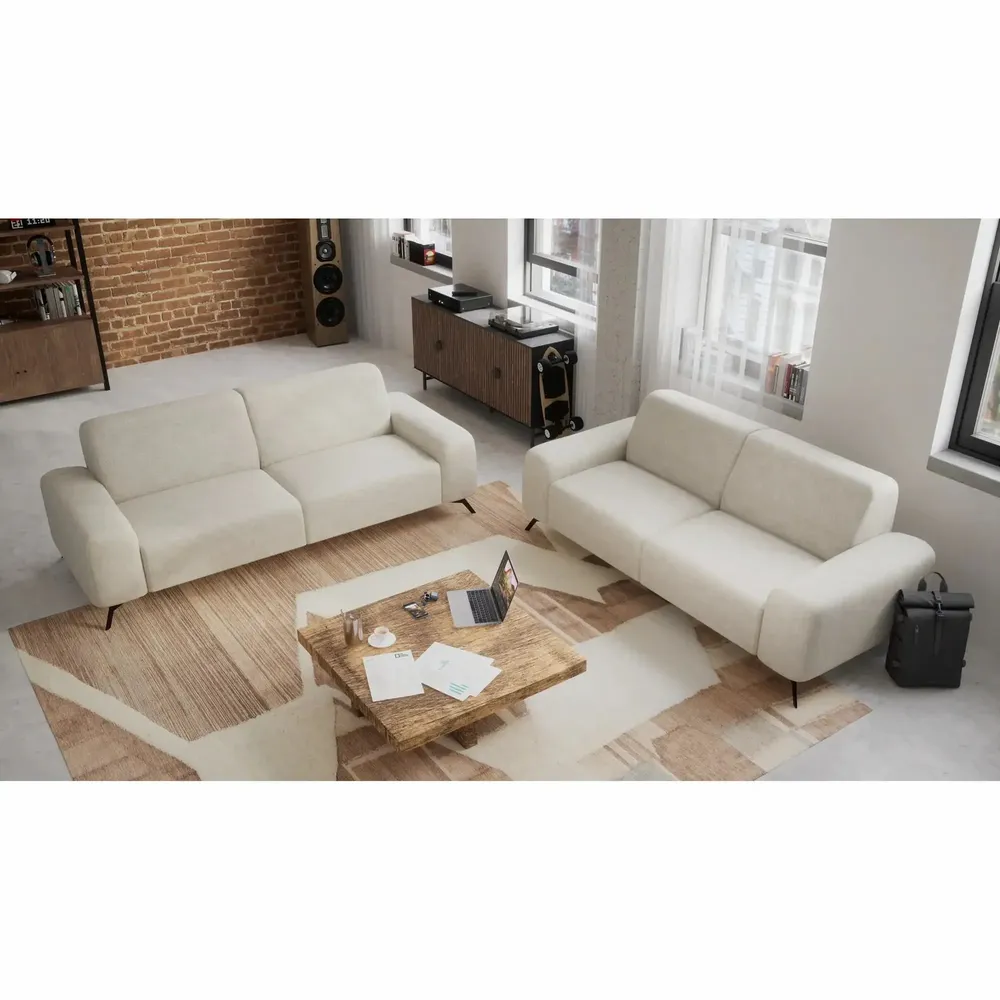 Canapés pour collectivités - Canapé 2 places SOHO - Crème - CITY SOFA