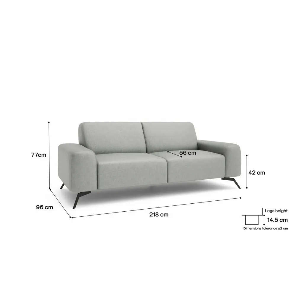 Sofas for hospitalities & contracts - 2-Seater Sofa SOHO - Silver - CITY SOFA