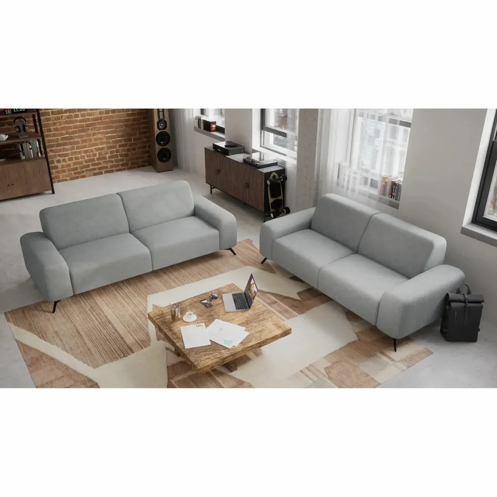 Sofas for hospitalities & contracts - 2-Seater Sofa SOHO - Silver - CITY SOFA