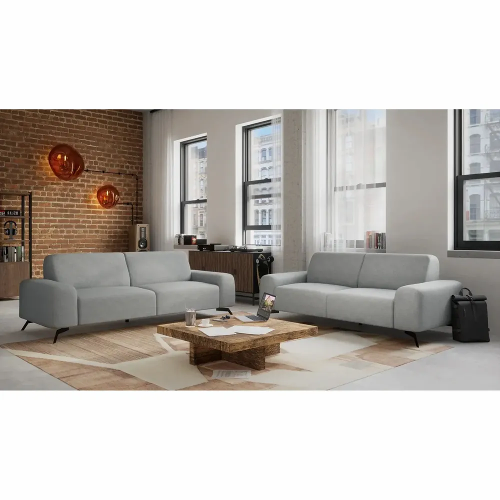 Sofas for hospitalities & contracts - 2-Seater Sofa SOHO - Silver - CITY SOFA